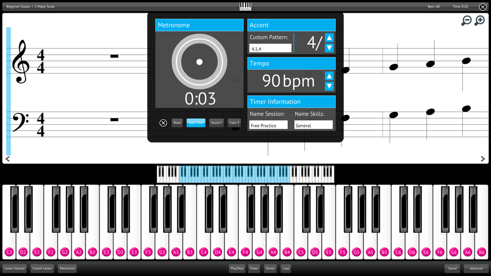 Purely Piano Screenshot Custom Metronome
