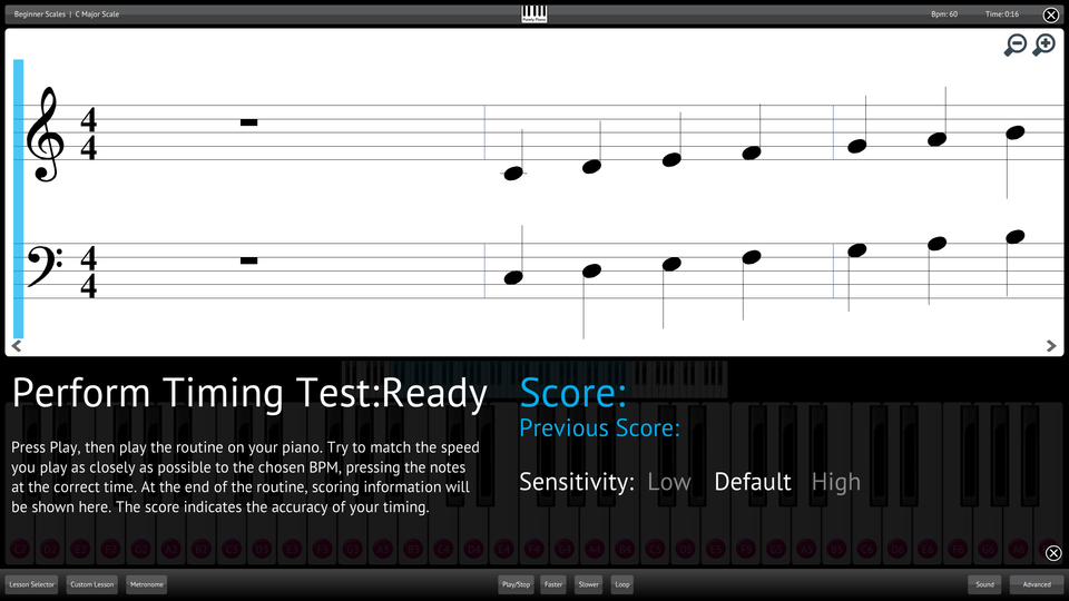 Purely Piano Screenshot Perform Testing Ability